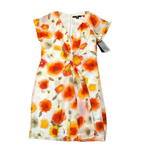 🌷 Moon🌷 NWT Orange Floral Chiffon Dress